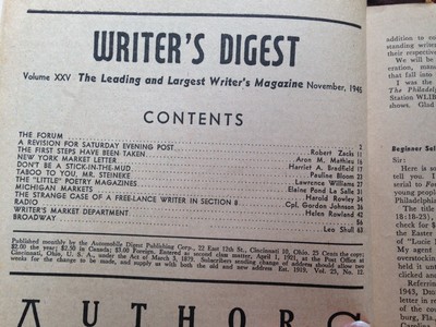 Writers Digest-11/1945-scientist reads Amazing Stories-Good  Z