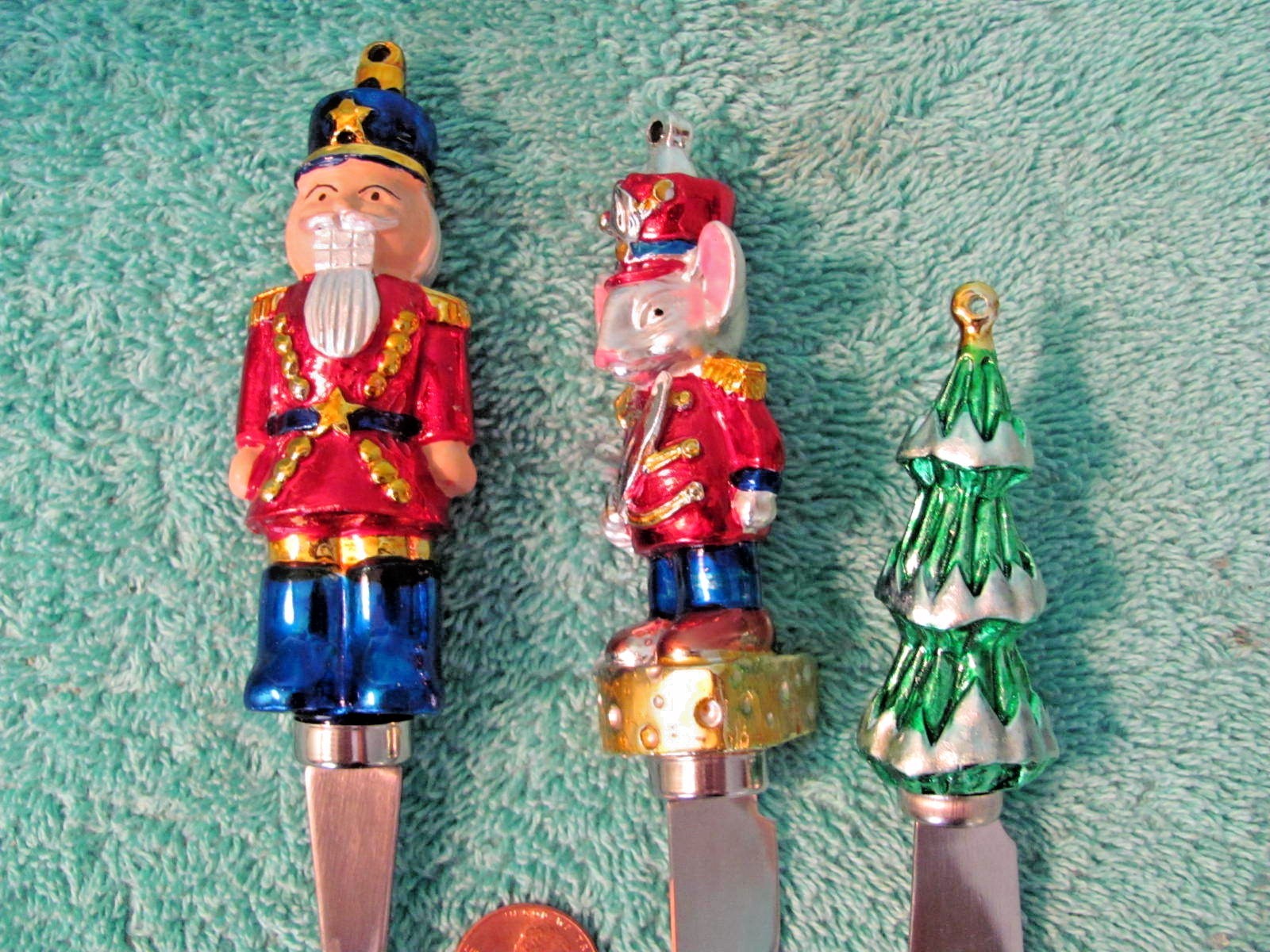 Boston Warehouse Set of 3 Stainless Cheese Tools, Christmas Holiday