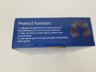 Pink 3D Inflatable Pillow Velour Cover Eye Mask And Ear Plugs NEW Morecoo