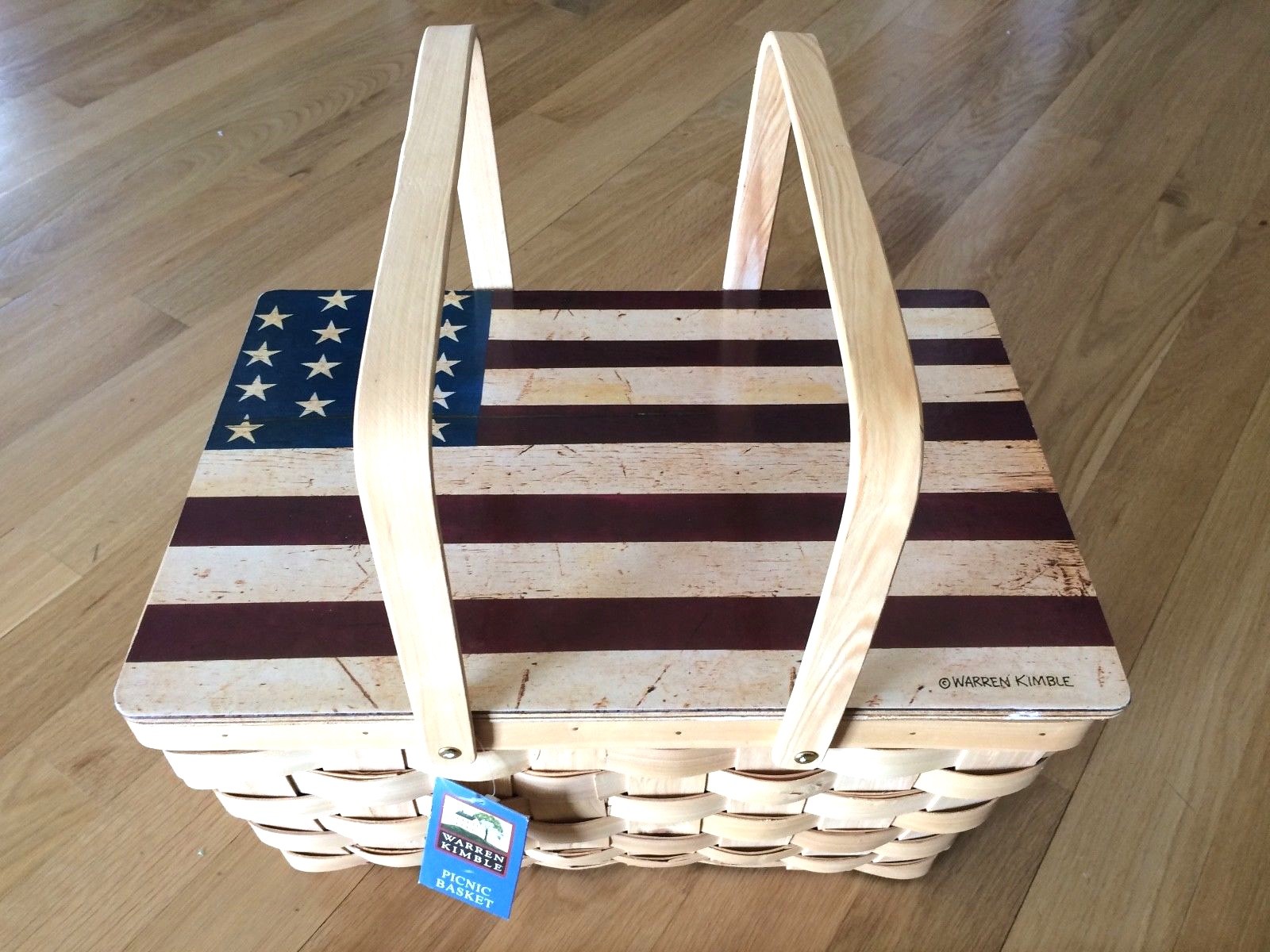 Warren Kimble- Picnic Basquet, US Flag