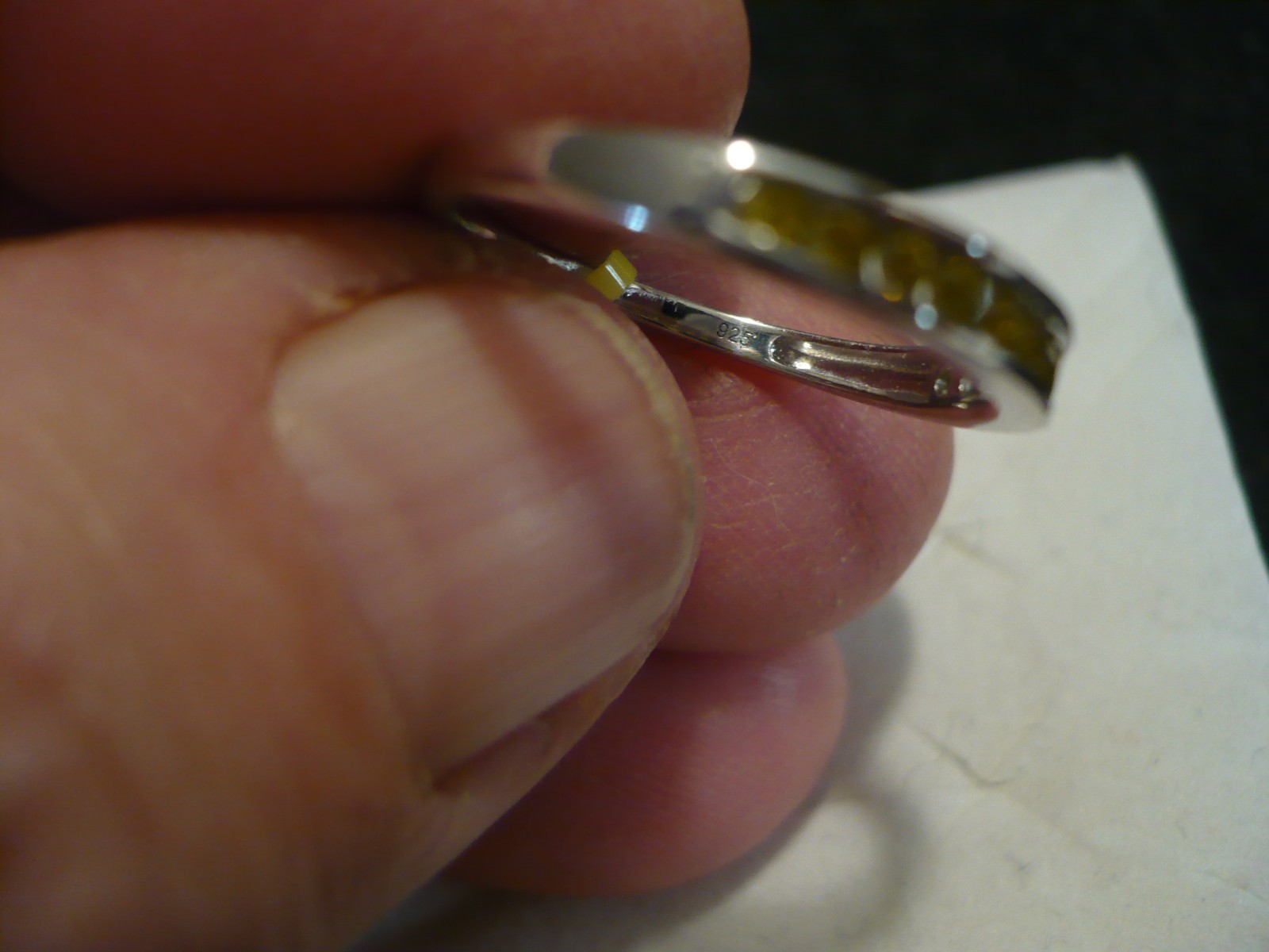 Yellow Diamond Skinny Band  Sz.7 12 diamonds .25tcw MSRP$599.00