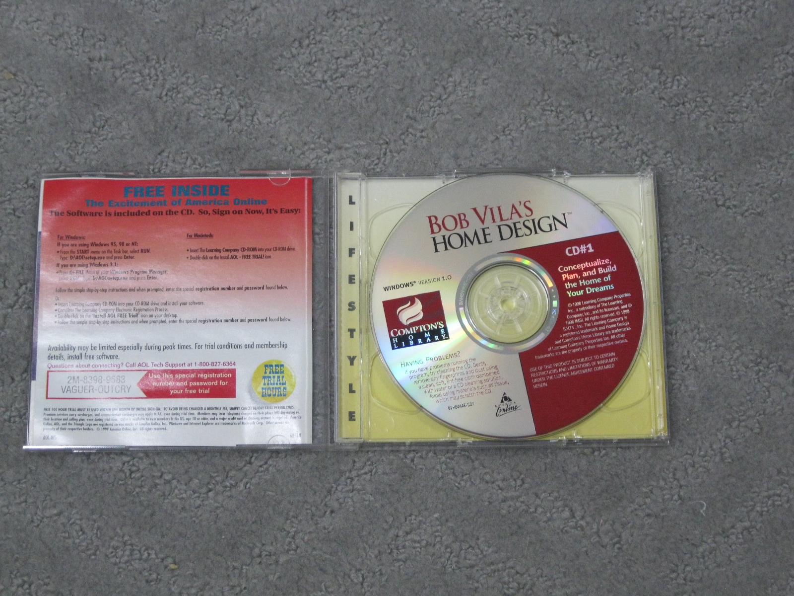 Bob Vila's Home Design Plan & Build Home Of Your Dream(Windows PC,1998)CD's 1&2