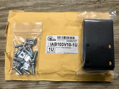 Universal 1U 3'' Rack Extender, Black - IAB103V10-1U - IA Enclosures