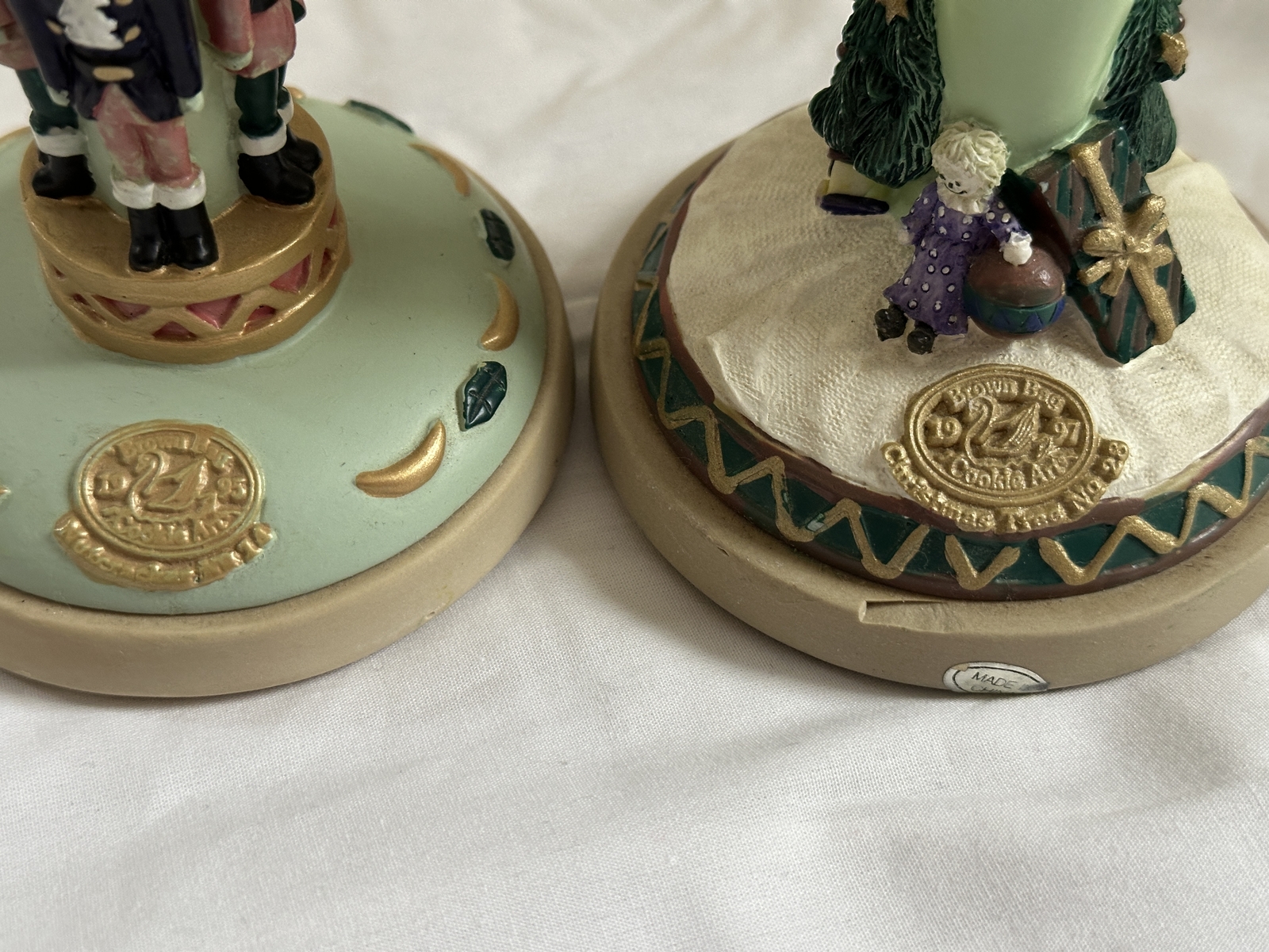 2 Brown Bag Cookie Art Stamps Nutcracker and Christmas Tree Stamp HILL DESIGN - Picture 2 of 3