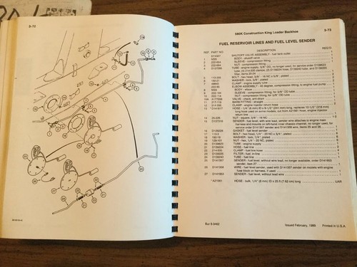 Case 580K Construction King Loader Backhoe Parts Catalog & Service Manual 8-3462
