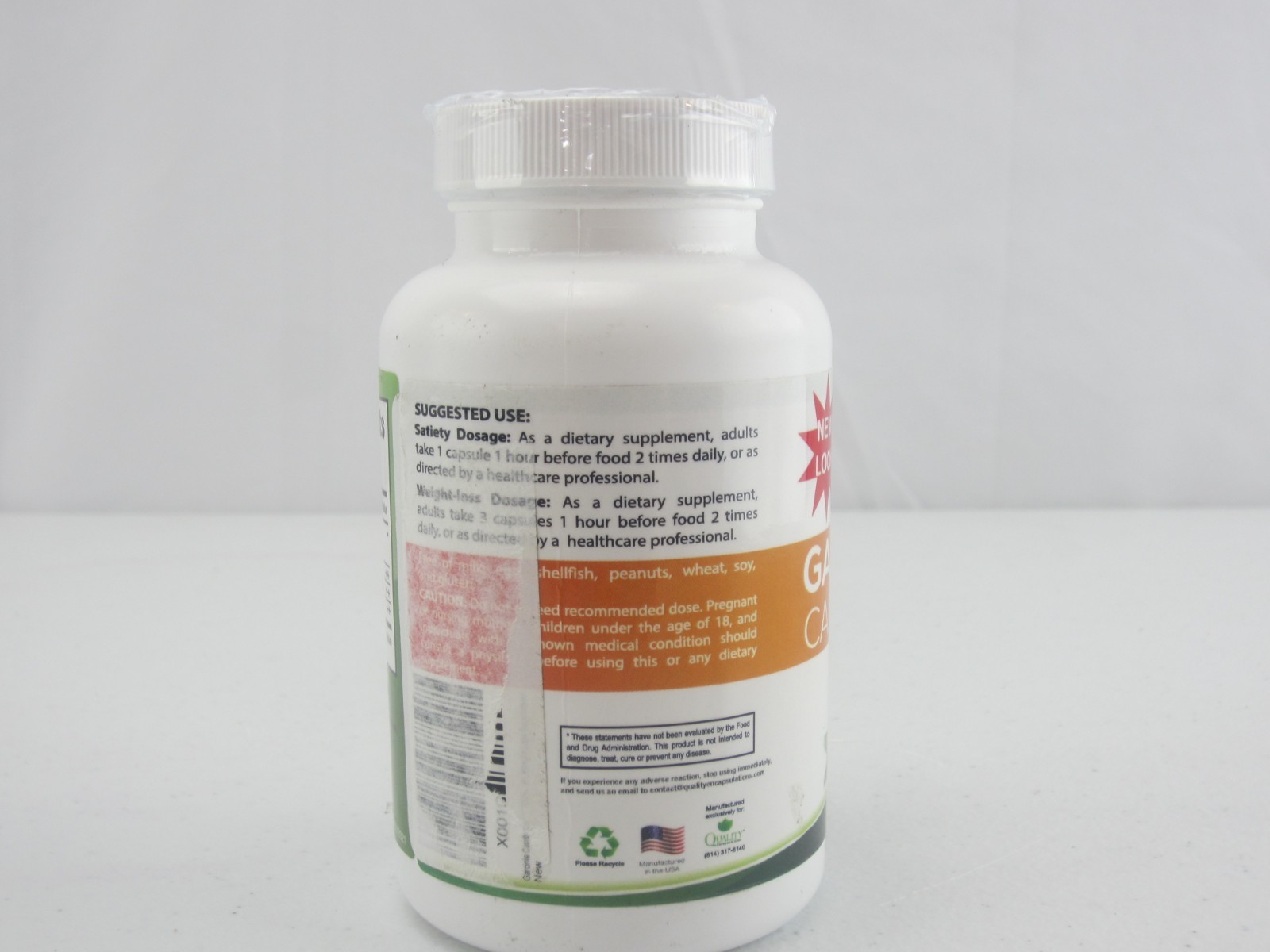 Quality Encapsulations Garcinia Cambogia Lose Weight 180 Caps Exp 7/2021 NEW