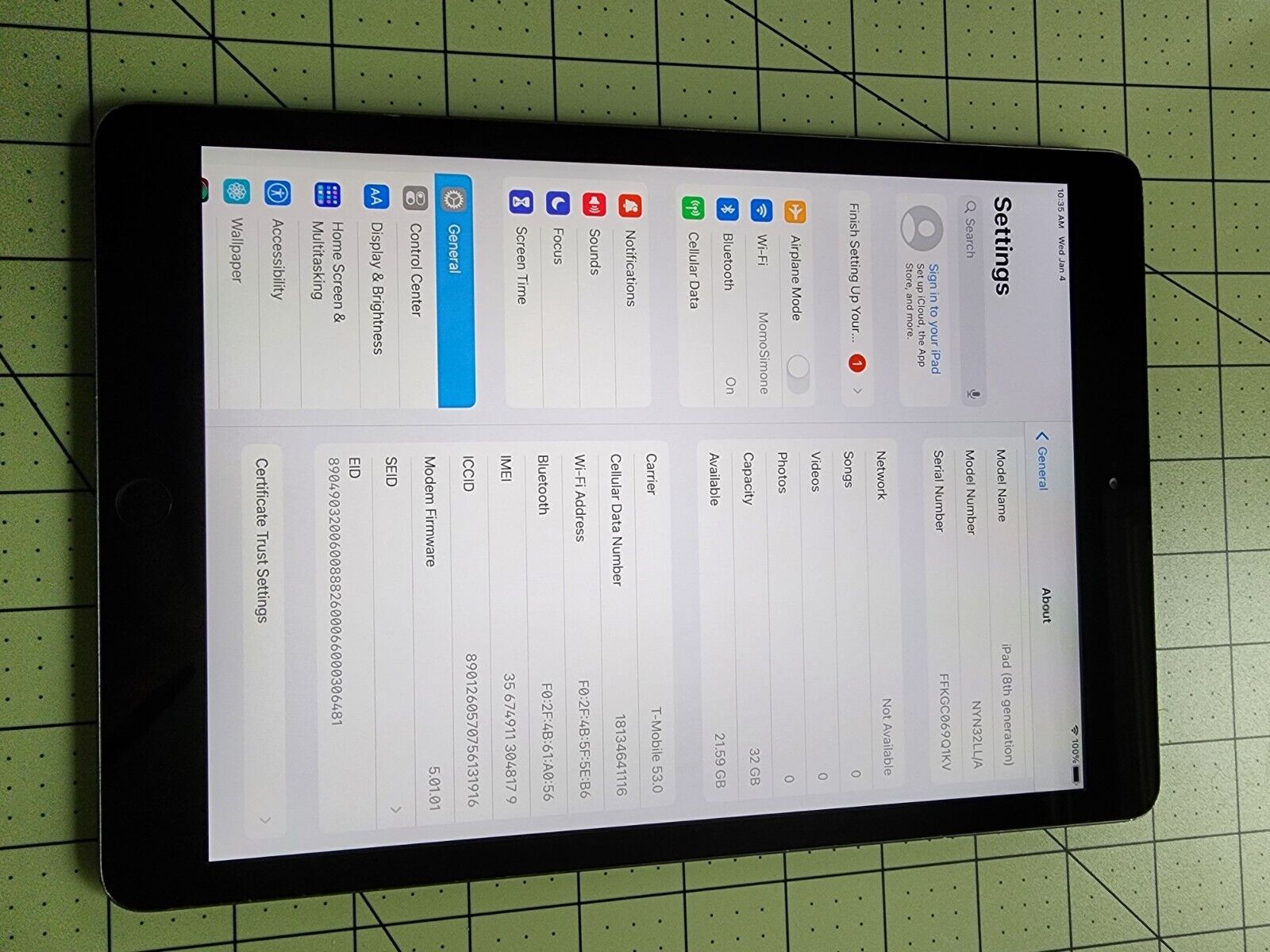 Apple iPad 8th Generation (32GB) Wi-Fi + Cellular (Unlocked) 10.2 in -Space Gray | eBay Apple iPad 8th Generation (32GB) Wi-Fi + Cellular (Unlocked) 10.2 in -Space Gray | eBay