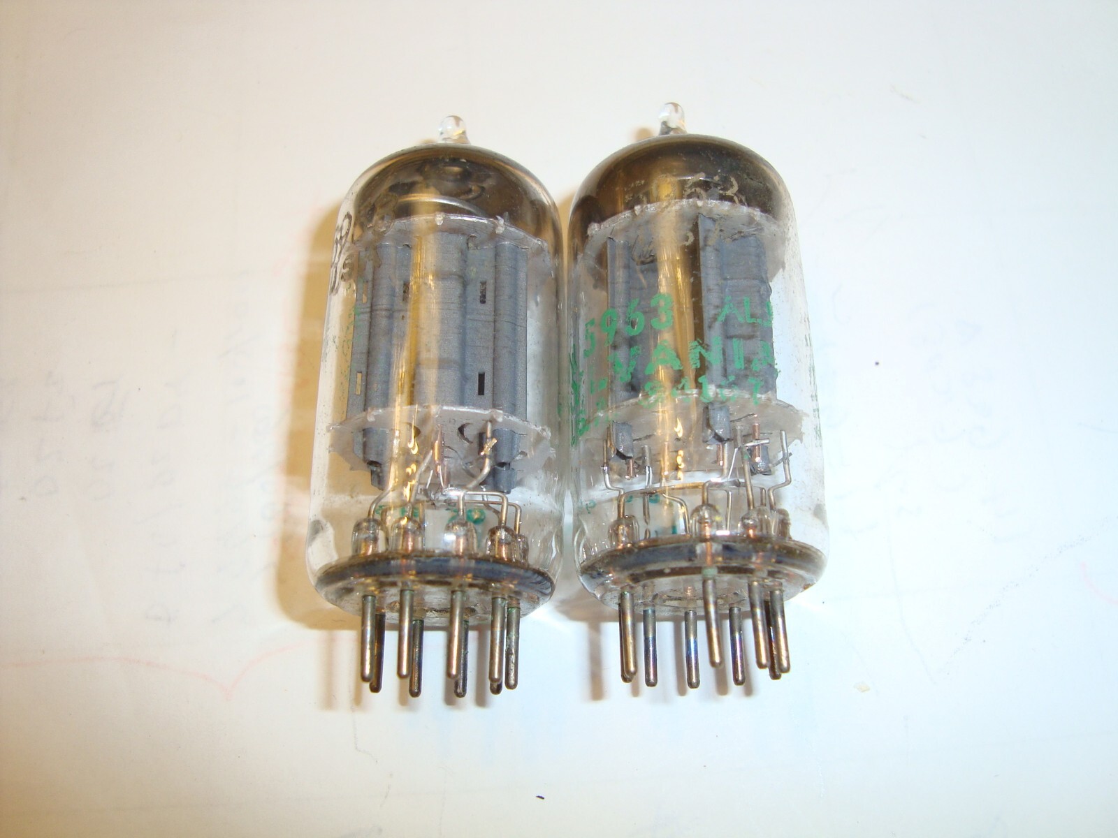 Matched Pair 5963 Tubes, By Sylvania, Popular tubes for