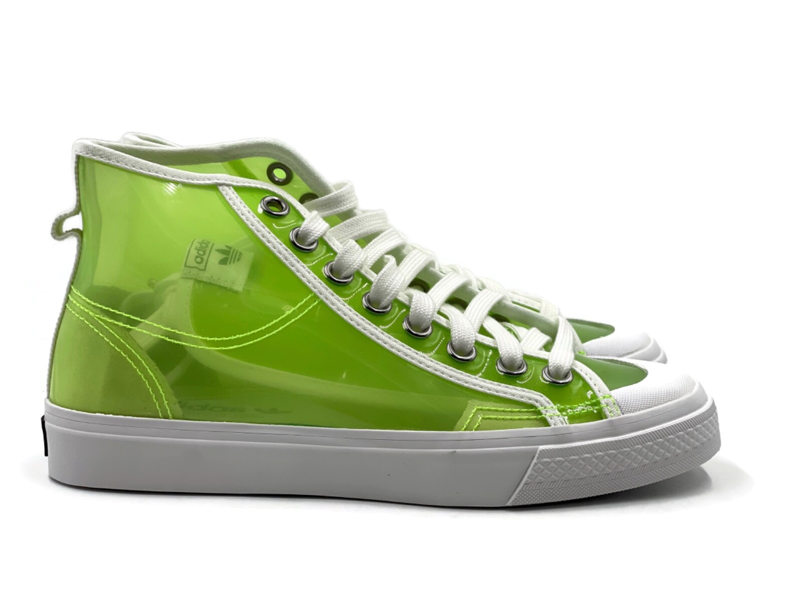 ナイナ Adidas Nizza Hi Transparent Women Casual Shoe Neon Green
