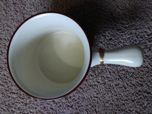 Watkins Almanac March 1904 Soup Chilli Bowl with Handle, Stoneware