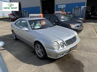 2002 MERCEDES-BENZ CLK 230K Elegance Coupe Automatic Silver with Grey Leather