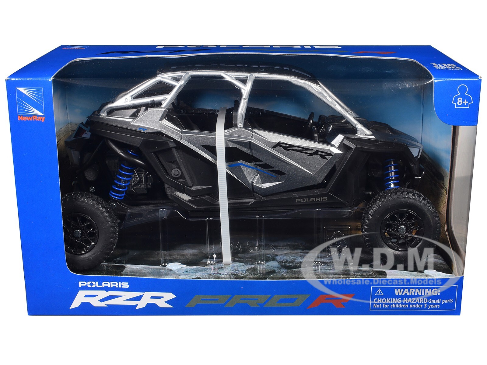 POLARIS RZR PRO R UTV SILVER & BLACK 1/18 DIECAST MODEL BY