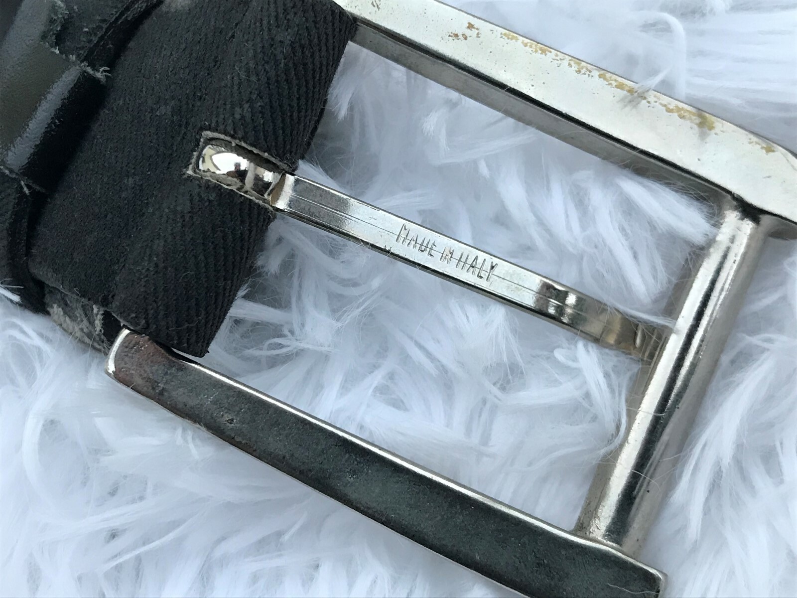Versace Classic Men Belt Black Canvas Leather Made in Italy Size 115/130 46
