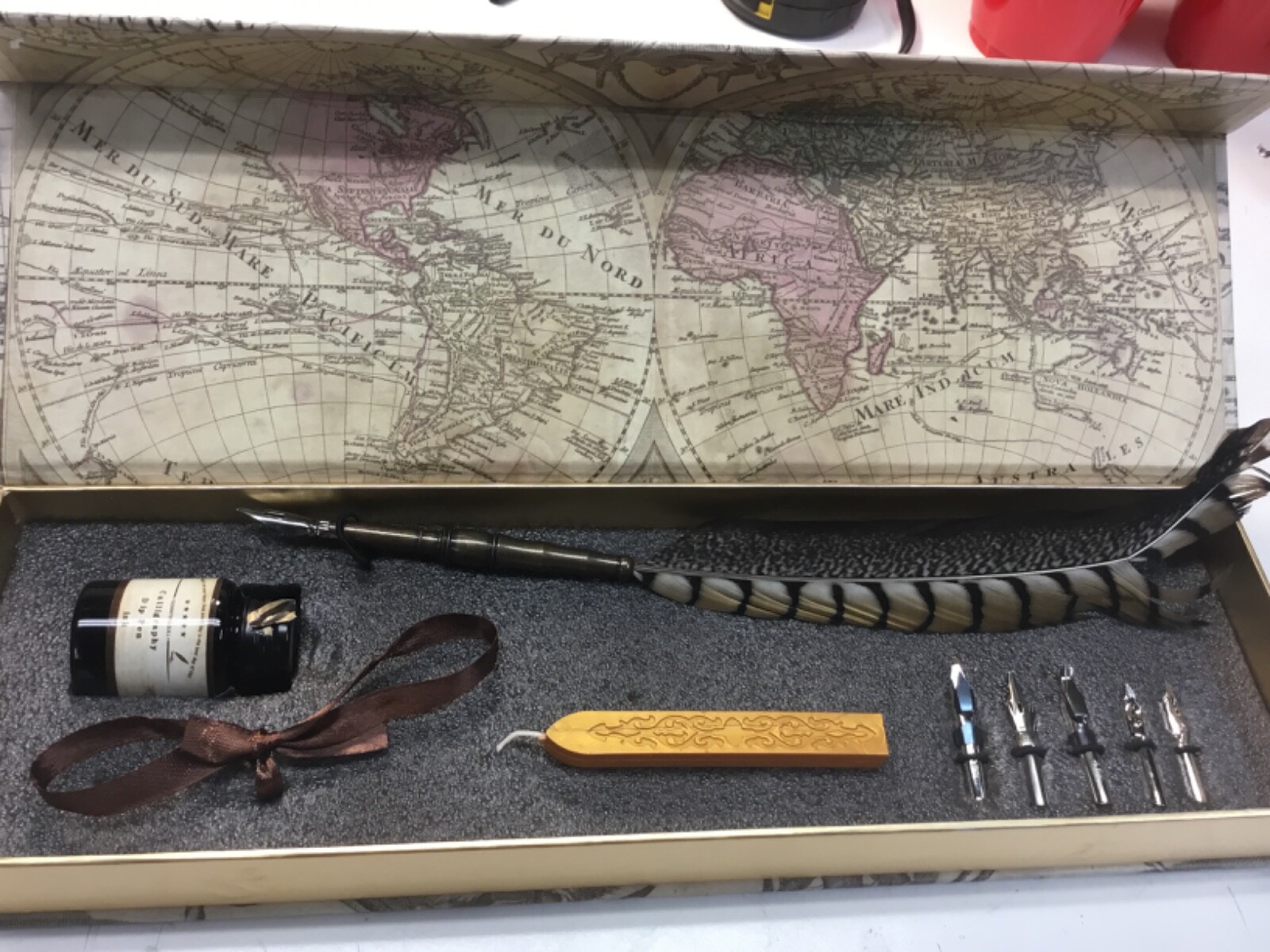 The Writing Collection Calligraphy Set Feather Pen_ no ink