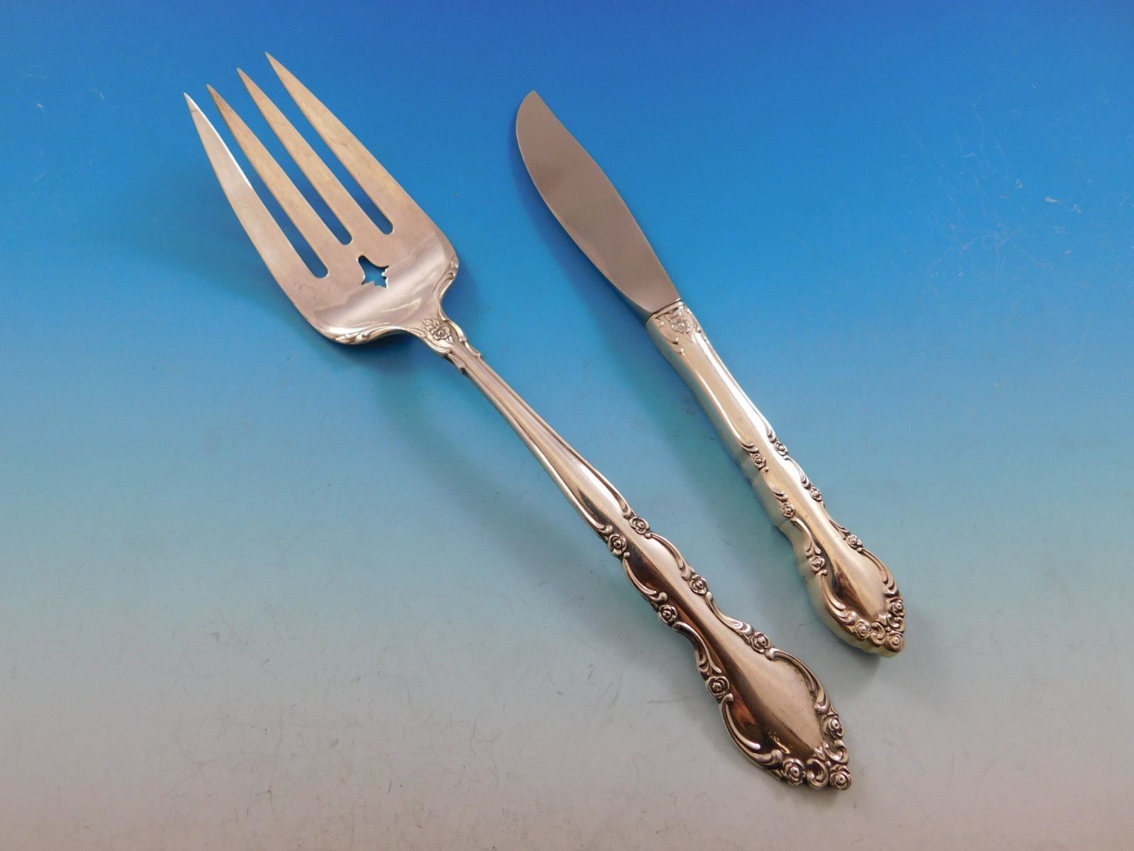 Grandeur by Heirloom Oneida Sterling Silver Flatware Set for 12 Service 80 pcs eBay