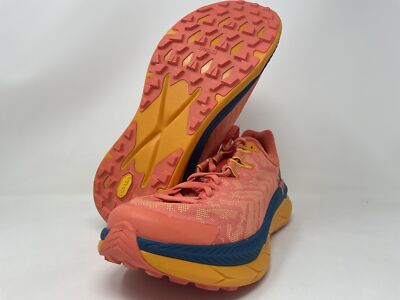 Женские кроссовки для бега по пересеченной местности HOKA Tecton X 1, оранжевые, 7,5 B, средний размер США