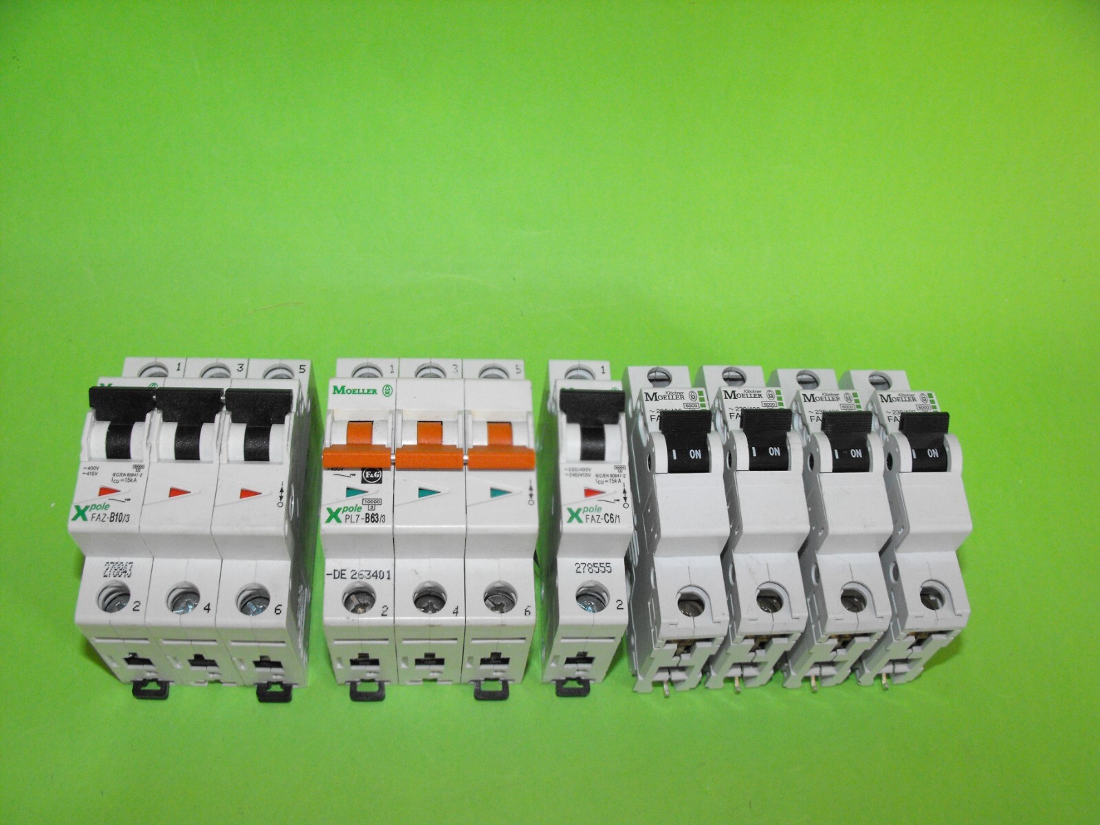 e Moeller FAZ-B10+FAZ-C6+PL7-B63+FAZN-C2.CIRCUIT BREAKER