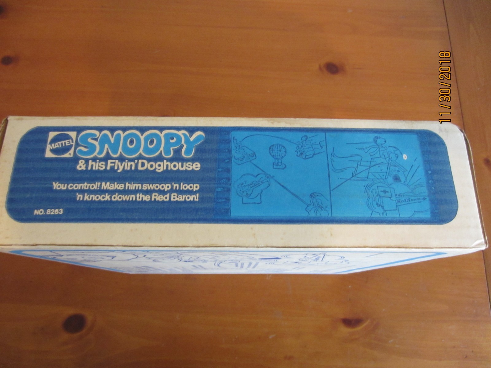 1973 Mattel Snoopy & His Flyin' Doghouse Red Baron w/Box New- Vertibird