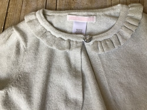 Janie And Jack Girls Silver Color Cardigan. Size 2t