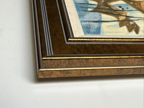 MID CENTURY PAINTING ABSTRACT MODERNISM CUBIST CUBISM SURREALIST MYSTERY SIGNED