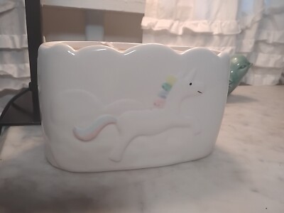 CERAMIC MAKEUP BRUSH HOLDER UNICORN STORAGE COSMETICS