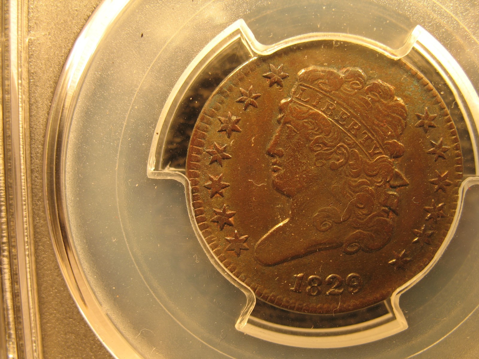 1829 Classic Head 1/2 Cent - PCGS - XF - Detail:  Cleaned