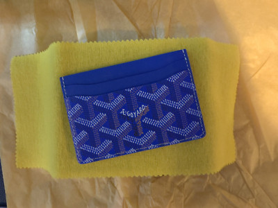 Goyard Saint-Sulpice Card Wallet - Sky Blue - New w/ Tag, Bag, Ribbon, & Box
