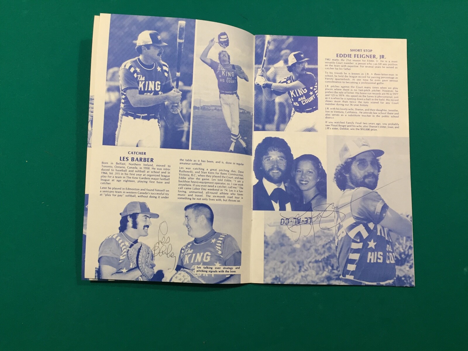 King and His Court Autographed Program from Early '80s