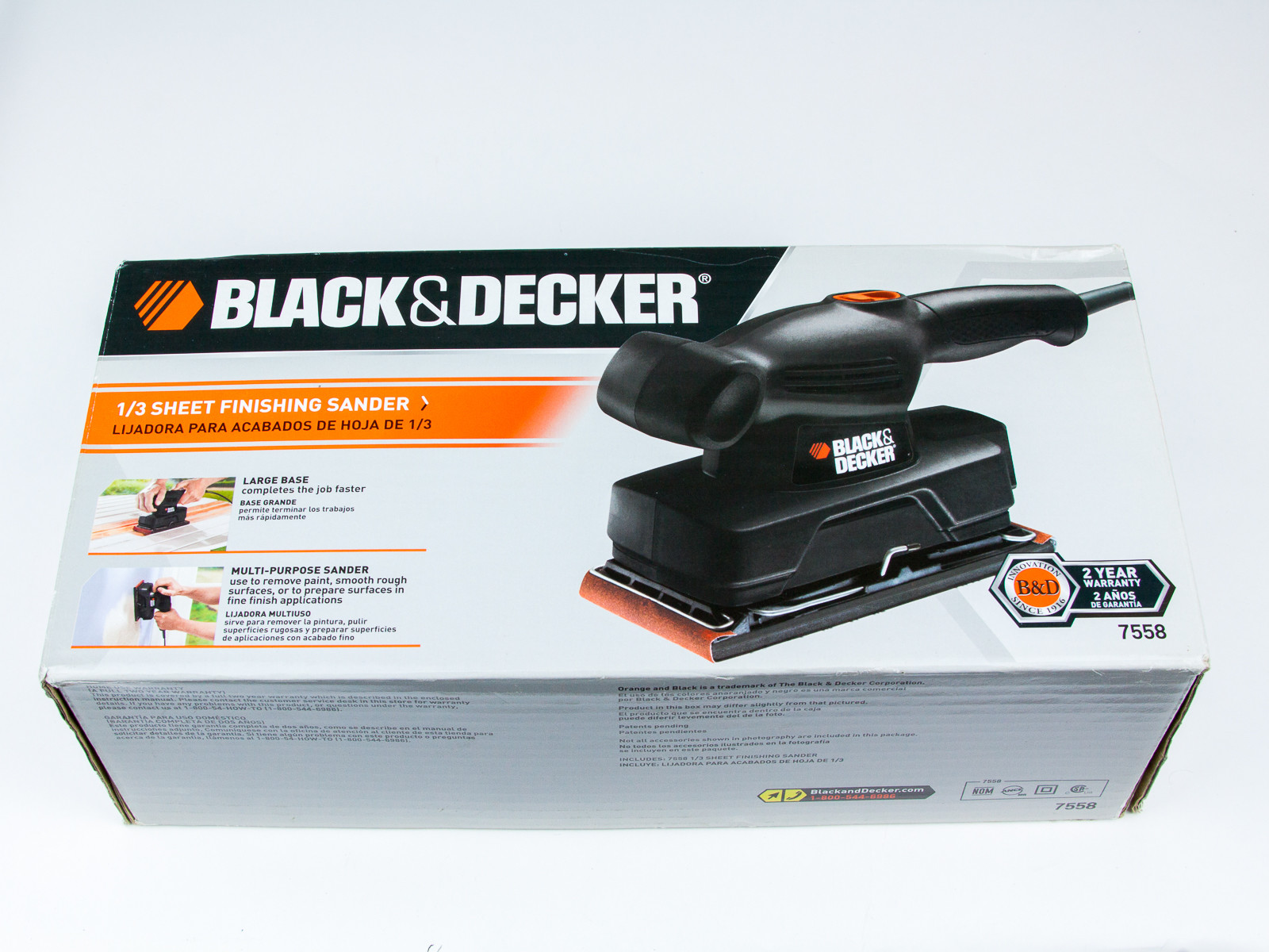 UPC 028877001548 product image for Black And Decker Finishing Sander - 1/3 Sheet Size - Model 7558 | upcitemdb.com