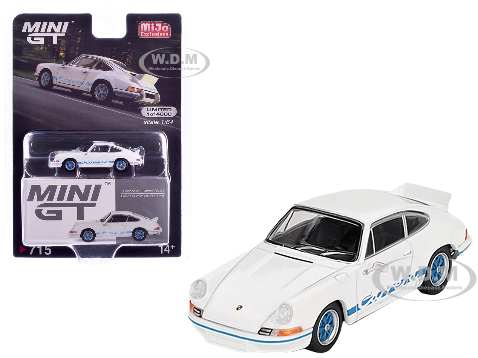 【MINIGT】Porsche 911 Carrera RS 2.7 2台セット PORSCHE 911 CARRERA RS 2.7 GRAND PRIX WHITE 1/64 DIECAST CAR