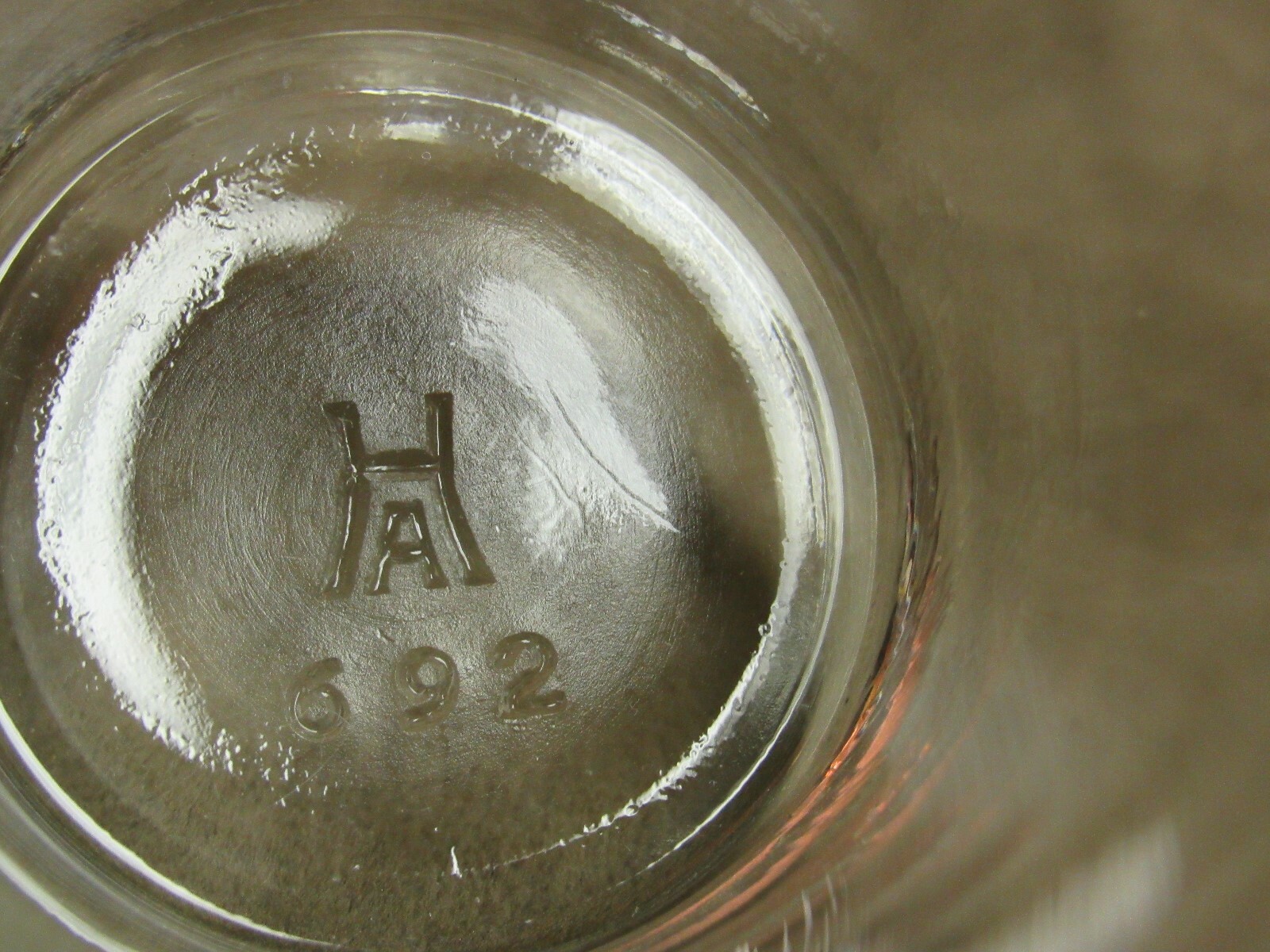 Circa 1920's Hazel Atlas Glass Clear Color Snuff Jar Bottle Container Tumbler #1