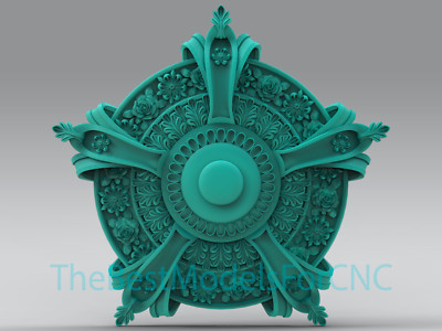 3D Model STL File for CNC Router Laser & 3D Printer Decoration of Small Flowers