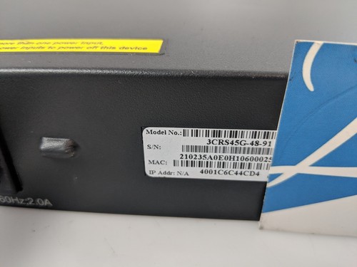 3COM - 3CRS45G-48-91 Ethernet Switch 4510G 48 PORT