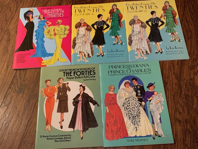 vintage paper doll books