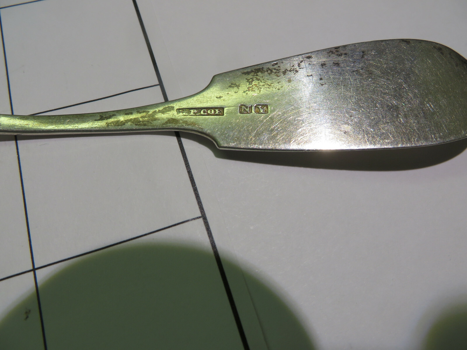 1840      H.L. SAWYER,   COIN SILVER    SAUCE LADLE - NO MONO.
