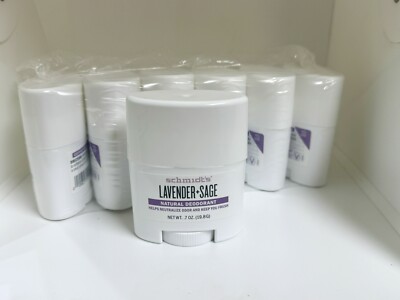 6 Pack Schmidt's Lavender + Sage Natural Deodorant Stick Travel size .7 oz
