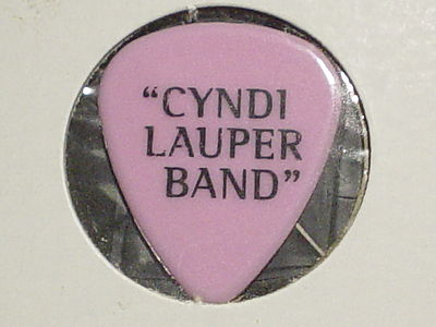CYNDI LAUPER Band RaRe 90's Concert Tour Pink GUITAR PICK 80's Cindy Singer Star