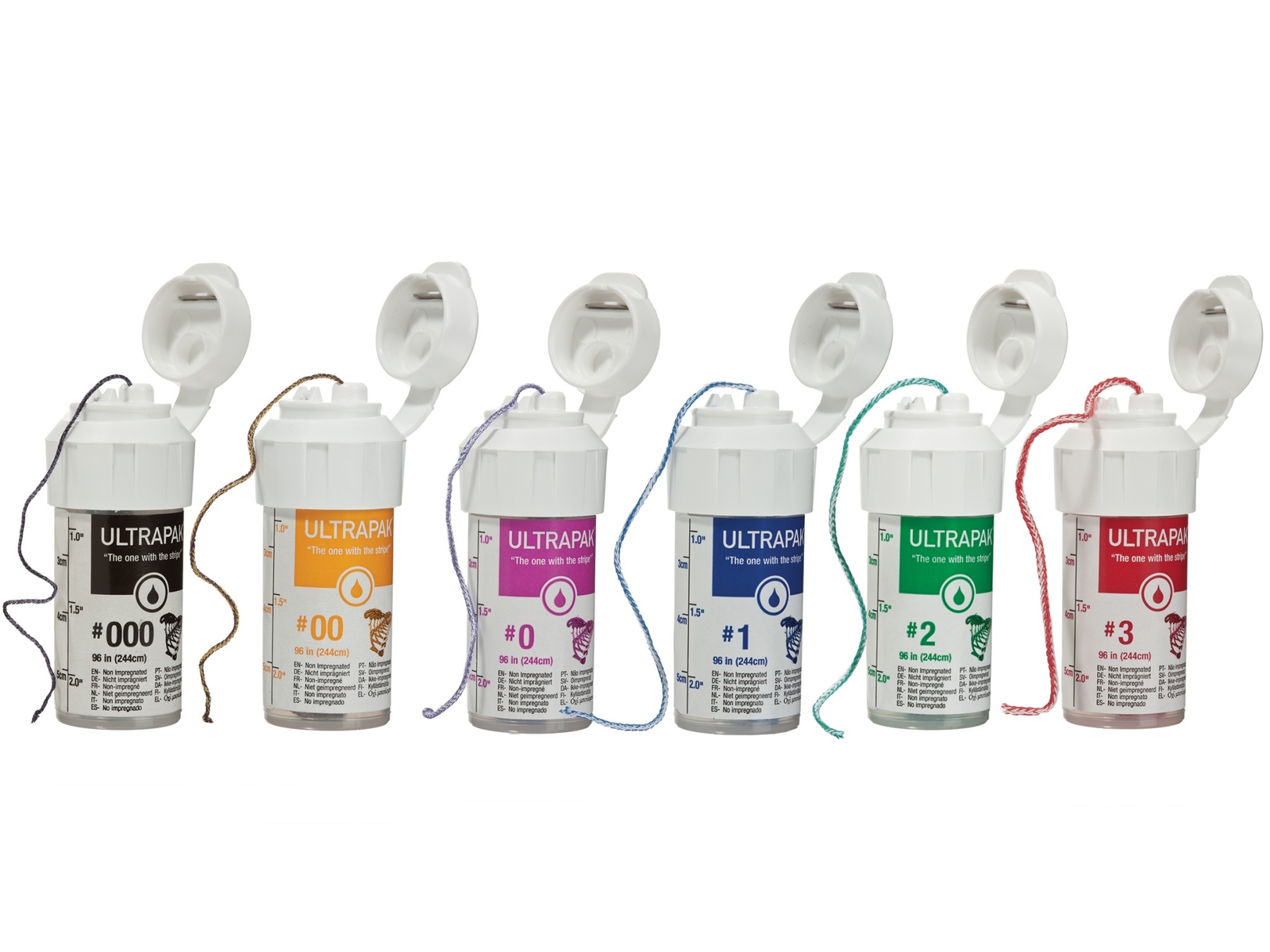 Ultrapak Dental Gingival Retraction Knitted Cord Size 000, 00, 0, 1, 2, 3 