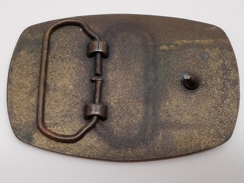 VTG US Shooting Team Metal Belt Buckle 15 Years Of Excellence 1978-1993XV Patina