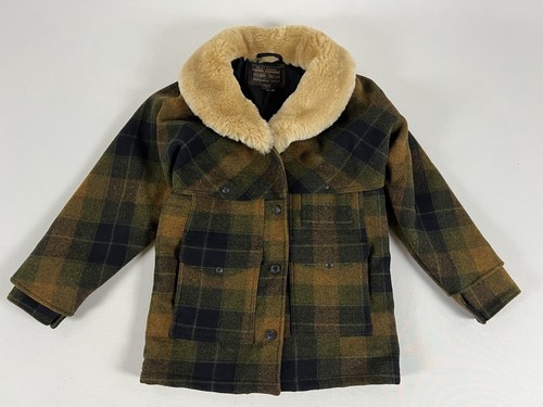 FILSON LINED MACKINAW WOOL PACKER COAT LODEN HEATHER PLAID M