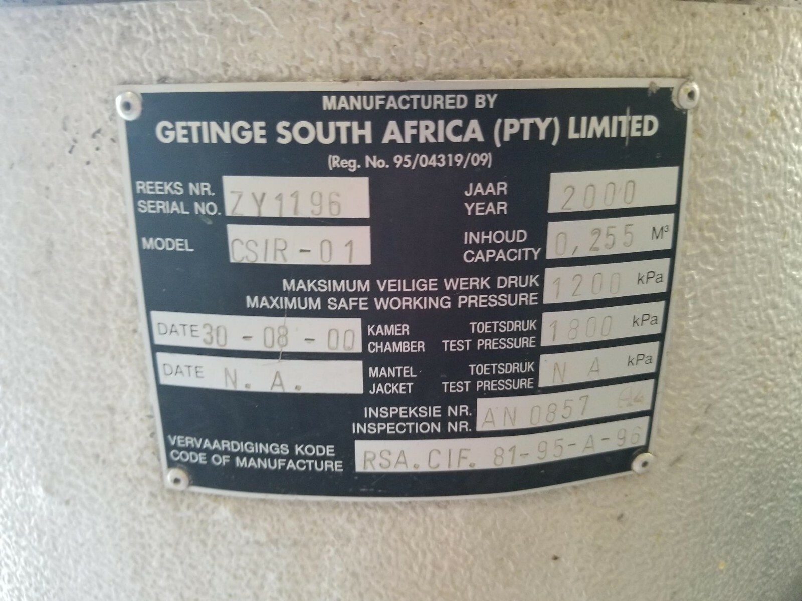 Steam Stainless Steel Autoclave used for sale