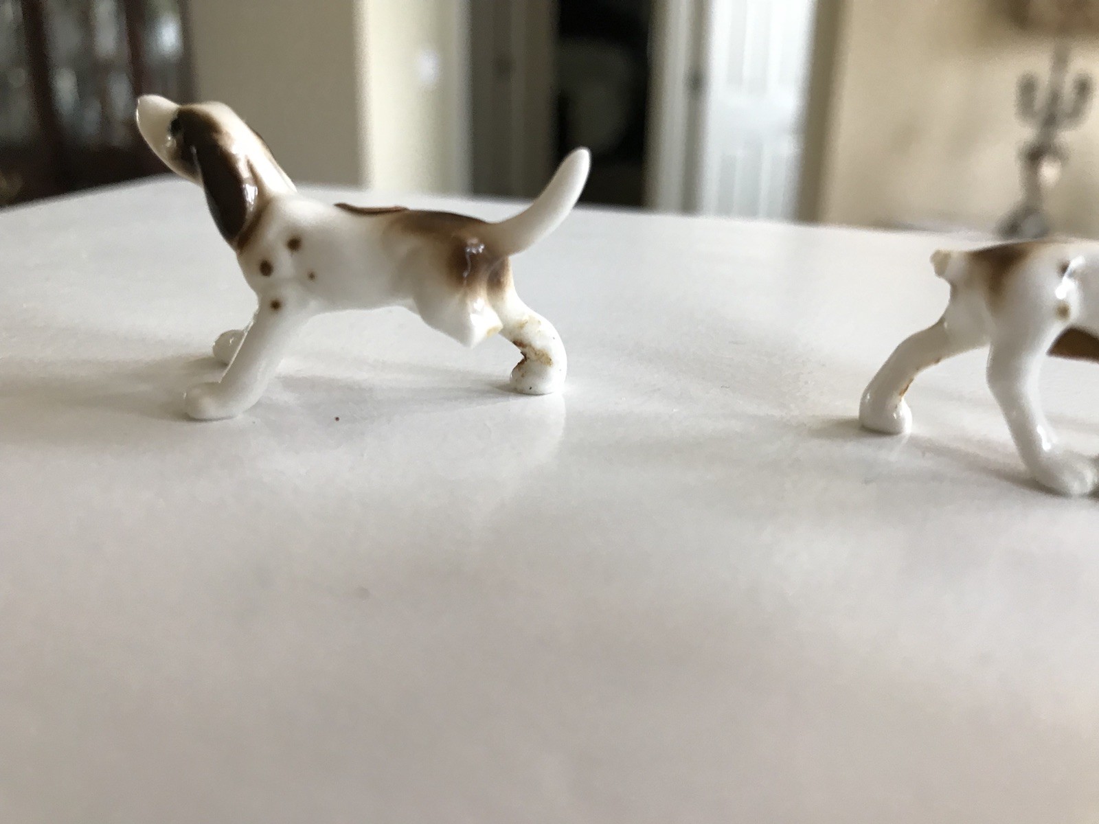 Vintage Bone China Spaniels Damaged but Still Adorable