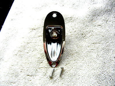 Genuine Fender Stratocaster Strat Chrome INPUT Jack and Boat Cup Plate