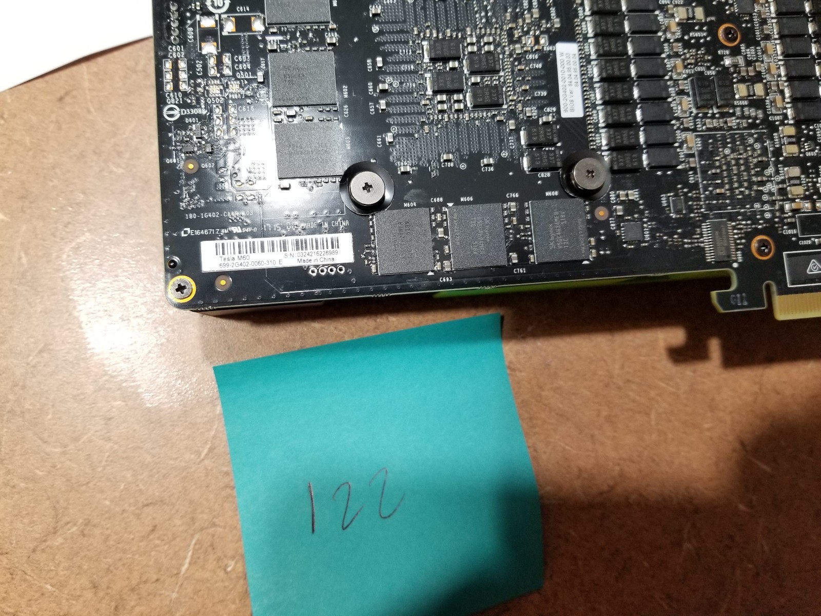 NVIDIA Tesla M60 GPU 16GB GDDR5 GPU Accelerator - Slightly Used - #000122