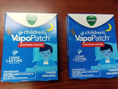 2x Vicks Children VapoPatch Soothing Vapors 5 Wearable Aroma Patch Long Lasting