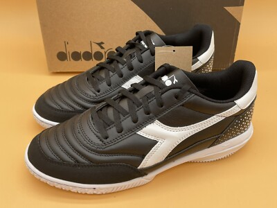 Sz 8.5 Men / 10 Women Diadora Calcetto GR LT Indoor Soccer Shoes Black