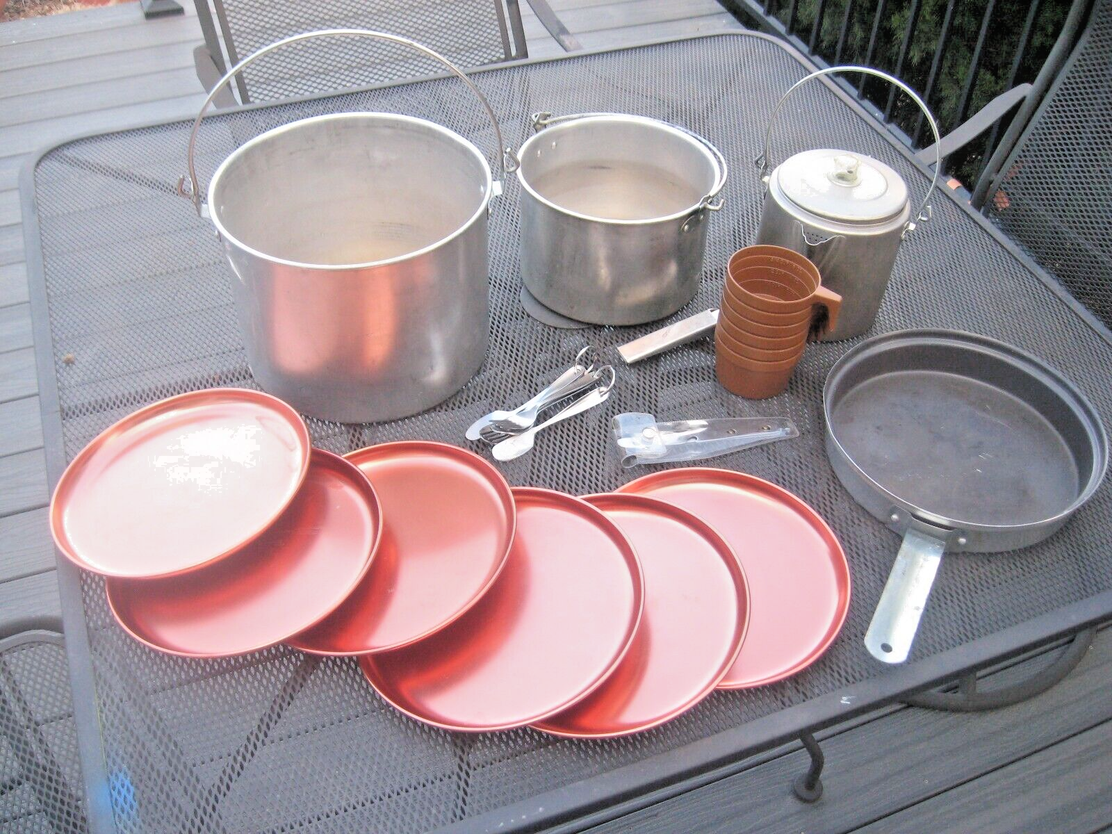 キャンプクッキングキット ミロ MIRRO U.S.A. COOKING KIT BIG 2 gal Vintage 6 Person USA MIRRO ALUMINUM CAMPING COOK