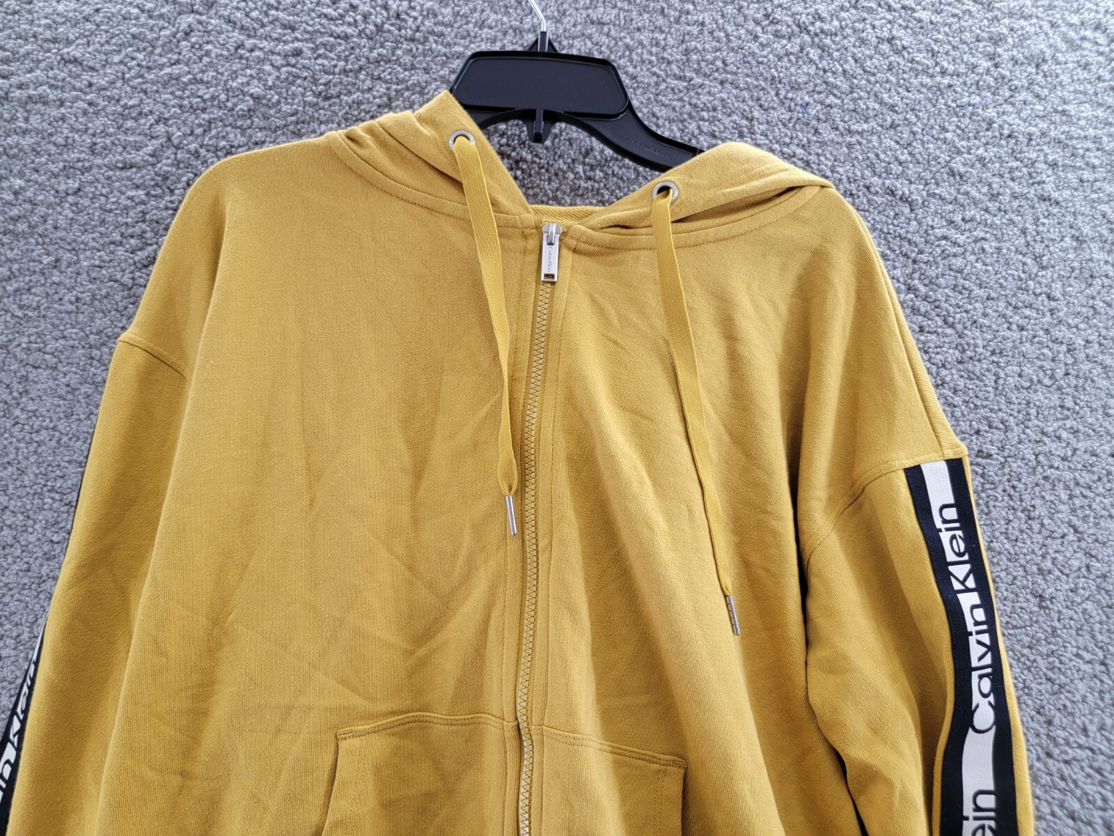 Calvin Klein Performance Full Zip Hooded Jacket Women's XL Cactus Long Sleeve - Picture 3 of 13