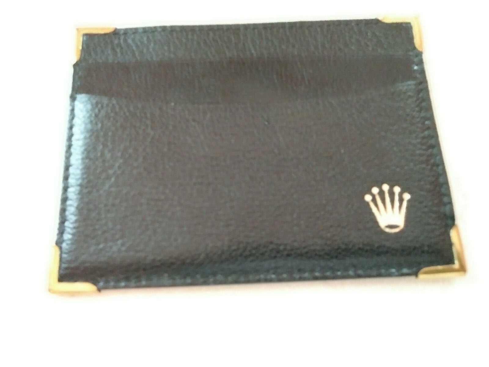 Genuine Rolex Credit Card Holder, Black Leather 2 sided, Never Used, Perfect