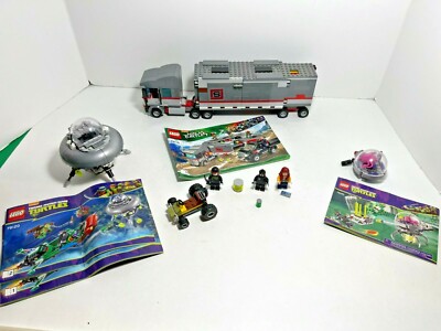 LEGO Teenage Mutant Ninja Turtles LOT: Ufo 79120 + Big Rig 79116 + ufo 79100.